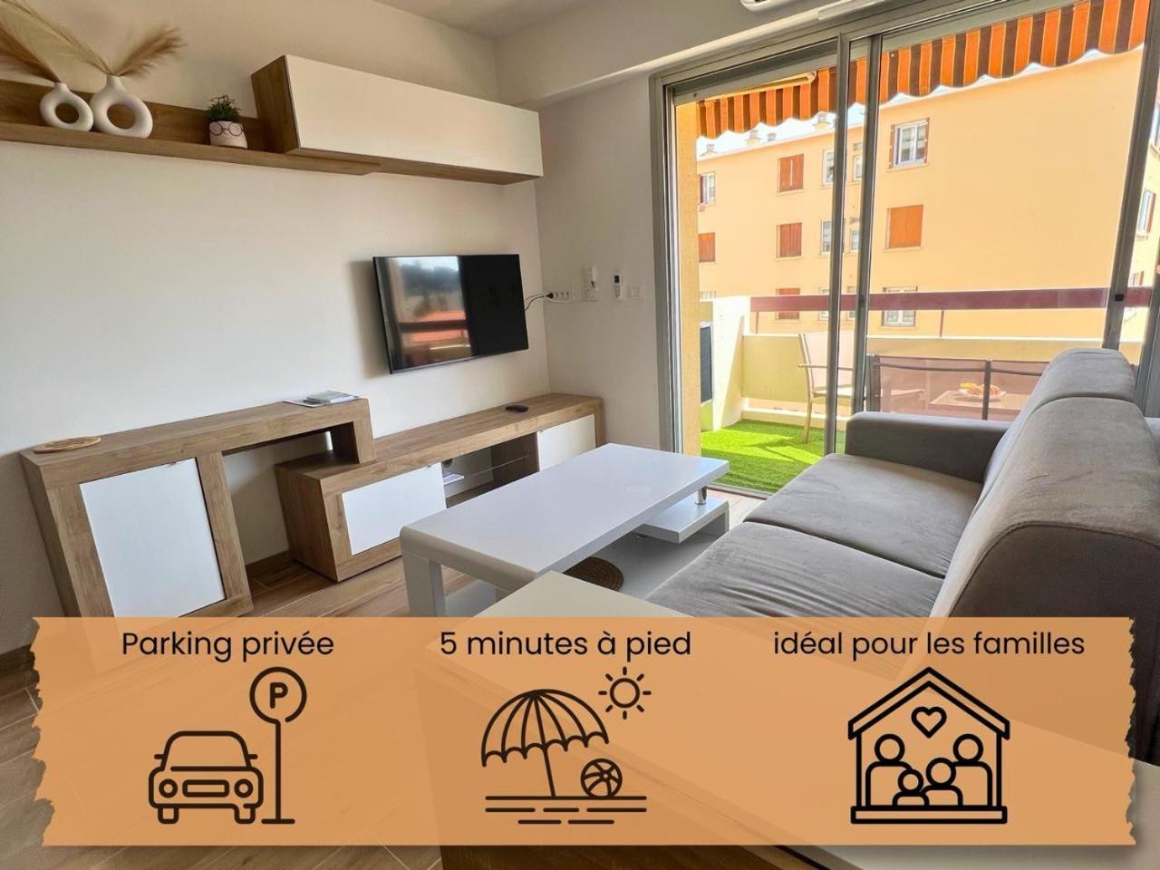 Studio Kialeo Pres De La Plage Avec Parking Rocabruna Exterior foto